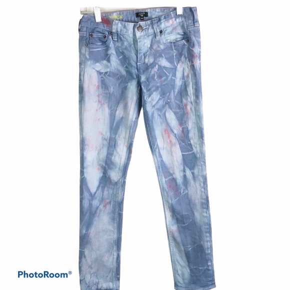 J Crew Factory Matchstick Skinny Jeans 26 Tie Dye - Picture 1 of 11